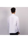 Hackett Mens White Essential Garment Dyed Linen Shirt