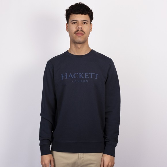 Hackett Mens Blue Heritage Essential Crew Sweatshirt