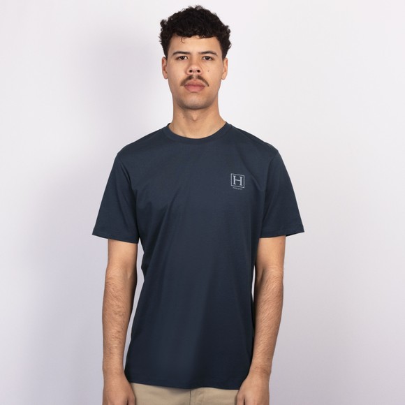 Hackett Mens Blue Heritage H Small Logo T Shirt