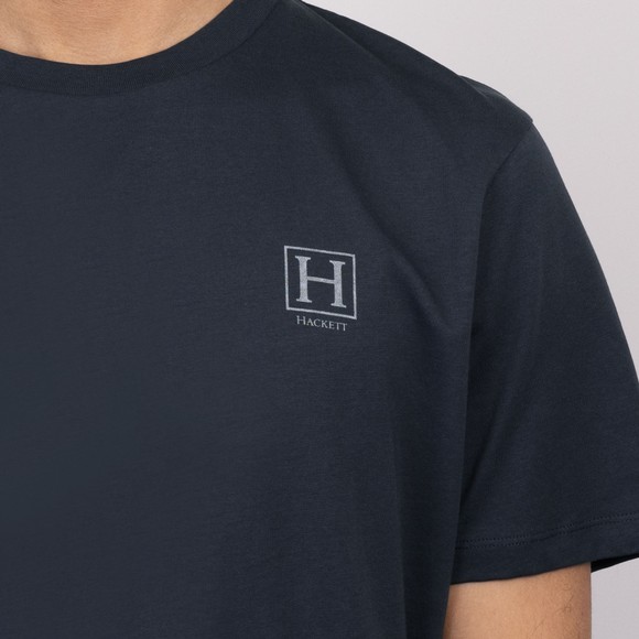 Hackett Mens Blue Heritage H Small Logo T Shirt main image