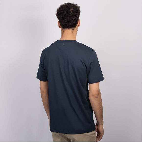 Hackett Mens Blue Heritage H Small Logo T Shirt main image