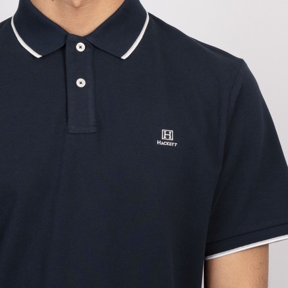 Hackett Mens Blue Heritage H Tipped Polo main image