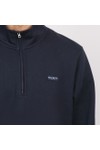 Hackett Mens Blue Heritage Ess Badge 1/4 Zip Sweatshirt