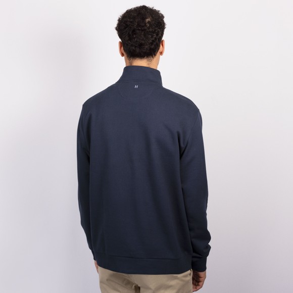 Hackett Mens Blue Heritage Ess Badge 1/4 Zip Sweatshirt main image