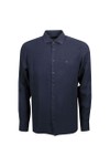 Hackett Mens Blue Essential Garment Dyed Linen Shirt