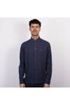 Hackett Mens Blue Essential Garment Dyed Linen Shirt