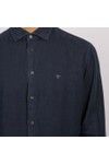Hackett Mens Blue Essential Garment Dyed Linen Shirt