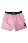 Hackett Mens Pink Heritage Number Swim Shorts
