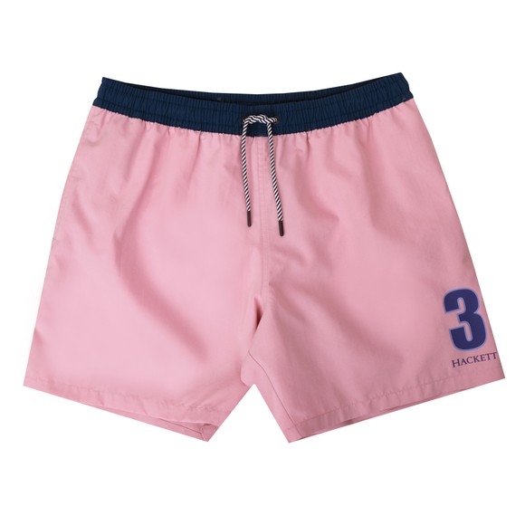 Hackett Mens Pink Heritage Number Swim Shorts