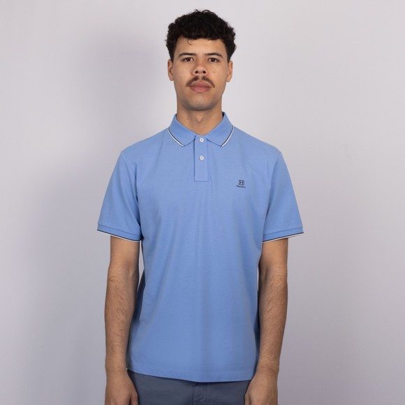 Hackett Mens Blue Heritage H Tipped Polo
