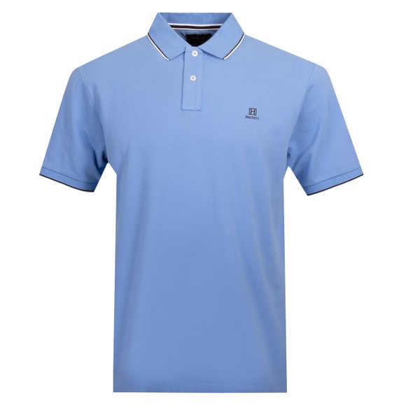 Hackett Mens Blue Heritage H Tipped Polo