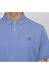 Hackett Mens Blue Heritage H Tipped Polo