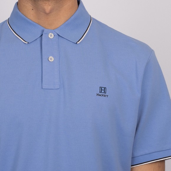 Hackett Mens Blue Heritage H Tipped Polo main image
