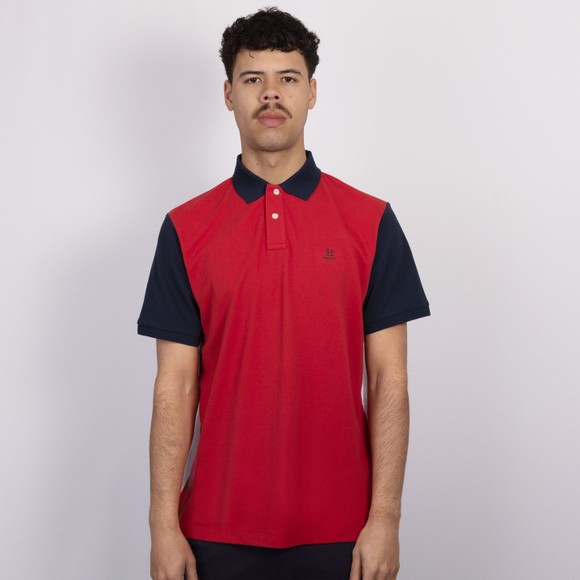 Hackett Mens Red Heritage H Multi Polo