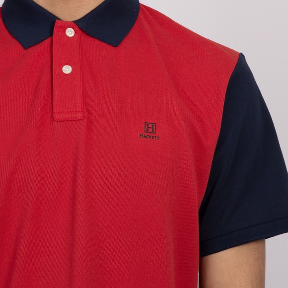 Hackett Mens Red Heritage H Multi Polo main image