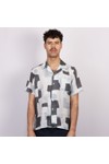 Oliver Sweeney Mens Grey Meada Riviera Linen Short Sleeve Shirt