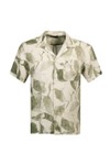 Oliver Sweeney Mens Green Meada Riviera Linen Short Sleeve Shirt