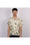 Oliver Sweeney Mens Green Meada Riviera Linen Short Sleeve Shirt