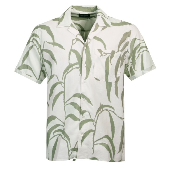 Oliver Sweeney Mens Green Ravenshead Print SS Riviera Shirt