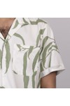 Oliver Sweeney Mens Green Ravenshead Print SS Riviera Shirt