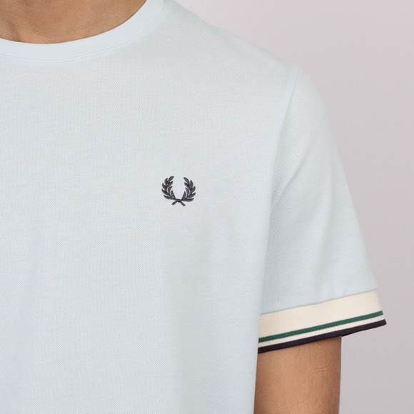 Fred Perry Mens Blue Twin Tipped Cuff T-Shirt #3