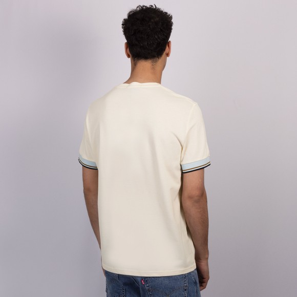 Fred Perry Mens Off-White Twin Tipped Cuff T-Shirt #4