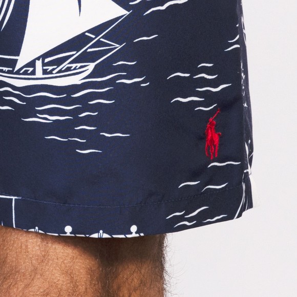 Polo Ralph Lauren Mens Blue Traveller Graphic Swim Short #3