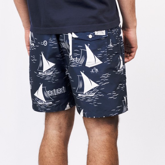 Polo Ralph Lauren Mens Blue Traveller Graphic Swim Short #4