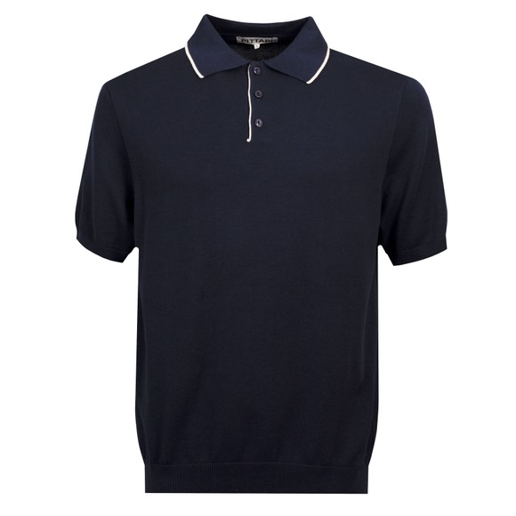 Pittari Mens Blue SS Tipped Polo Shirt