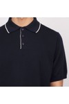 Pittari Mens Blue SS Tipped Polo Shirt