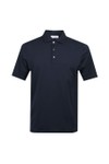 Gran Sasso Mens Blue Jersey Polo Shirt