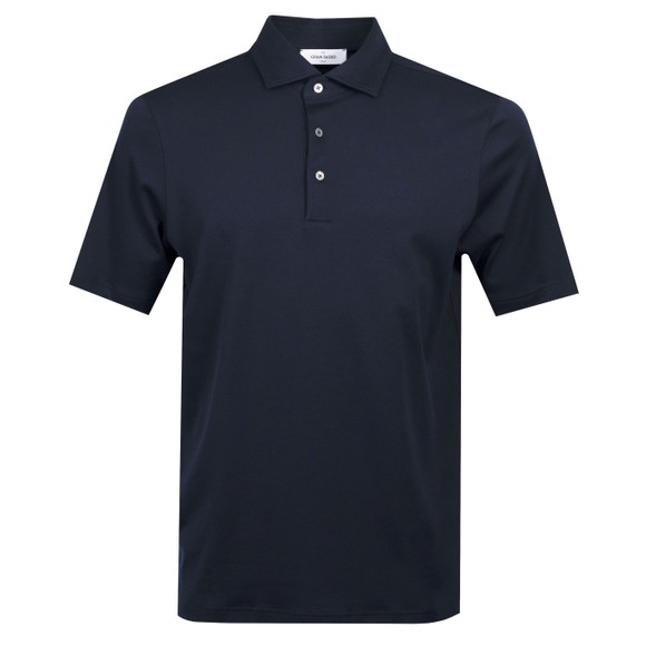 Gran Sasso Mens Blue Jersey Polo Shirt