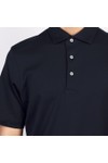 Gran Sasso Mens Blue Jersey Polo Shirt