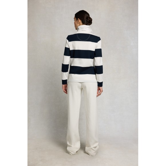 Holland Cooper Womens Blue Stripe Rugby Shirt #3