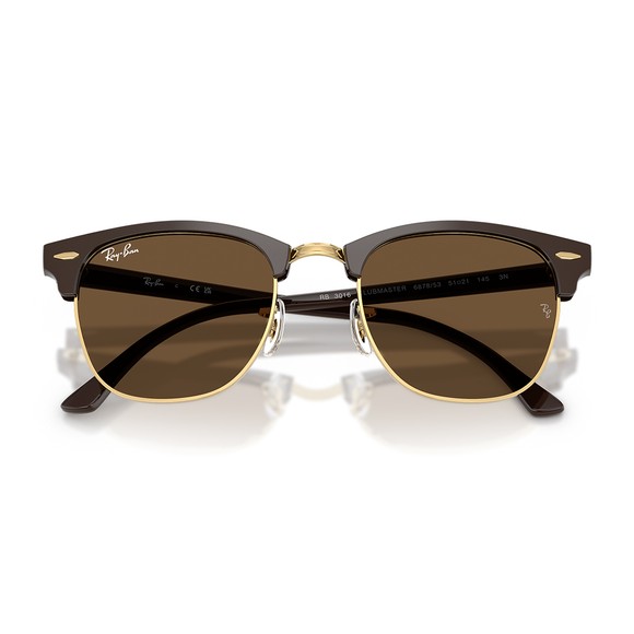 Ray-Ban Mens Brown ORB3016 Clubmaster Sunglasses main image