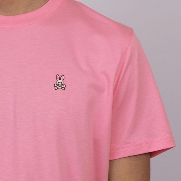 Psycho Bunny Mens Pink Classic Crew Neck T-Shirt #3