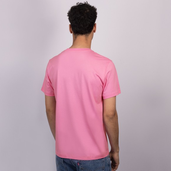 Psycho Bunny Mens Pink Classic Crew Neck T-Shirt #4