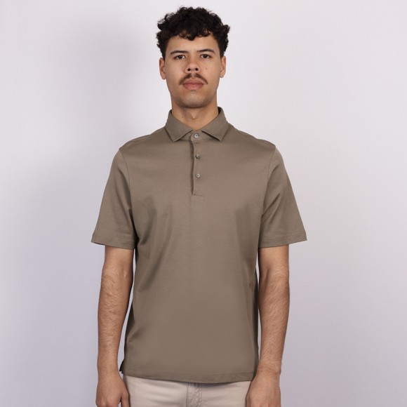 Gran Sasso Mens Off-White Jersey Polo Shirt