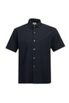 Hartford Mens Blue Pedro SS Seersucker Shirt