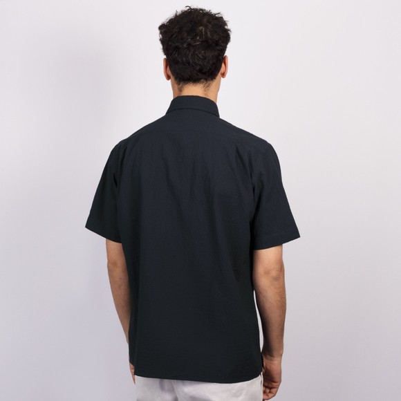 Hartford Mens Blue Pedro SS Seersucker Shirt main image