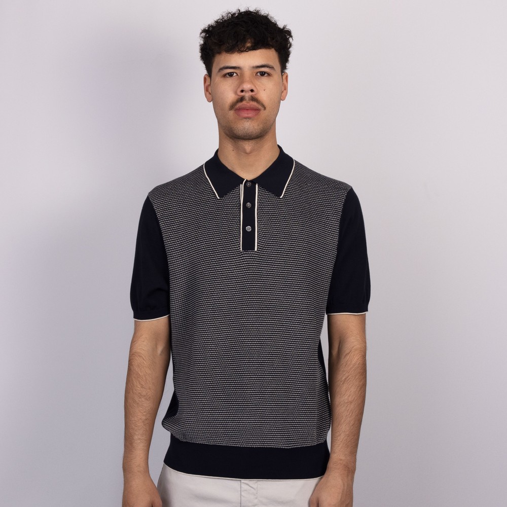 Hartford Jacquard Knitted Polo S/S | Masdings