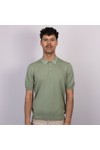 Gran Sasso Mens Green Knitted Short Sleeve Polo Shirt