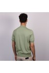 Gran Sasso Mens Green Knitted Short Sleeve Polo Shirt