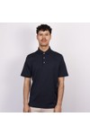 Gran Sasso Mens Blue Knitted Short Sleeve Polo Shirt