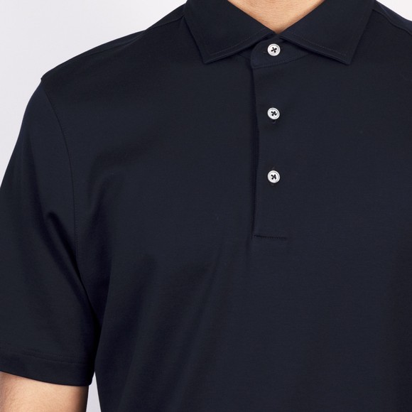 Gran Sasso Mens Blue Knitted Short Sleeve Polo Shirt main image