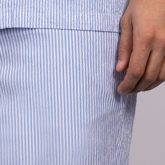 Oliver Sweeney Mens Blue Sistelo Seersucker Short main image