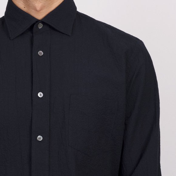Hartford Mens Blue Paul Seersucker Shirt main image