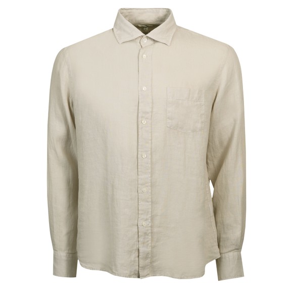 Hartford Mens Yellow Paul Pat Linen Shirt main image