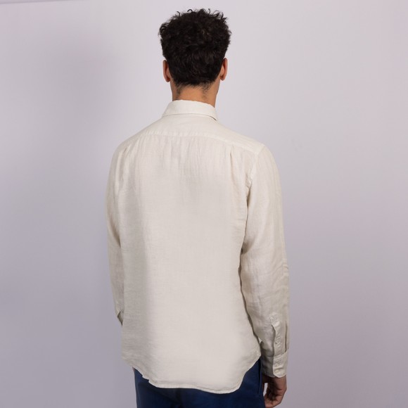 Hartford Mens Yellow Paul Pat Linen Shirt main image