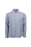 Hartford Mens Blue Paul Pat Linen Shirt